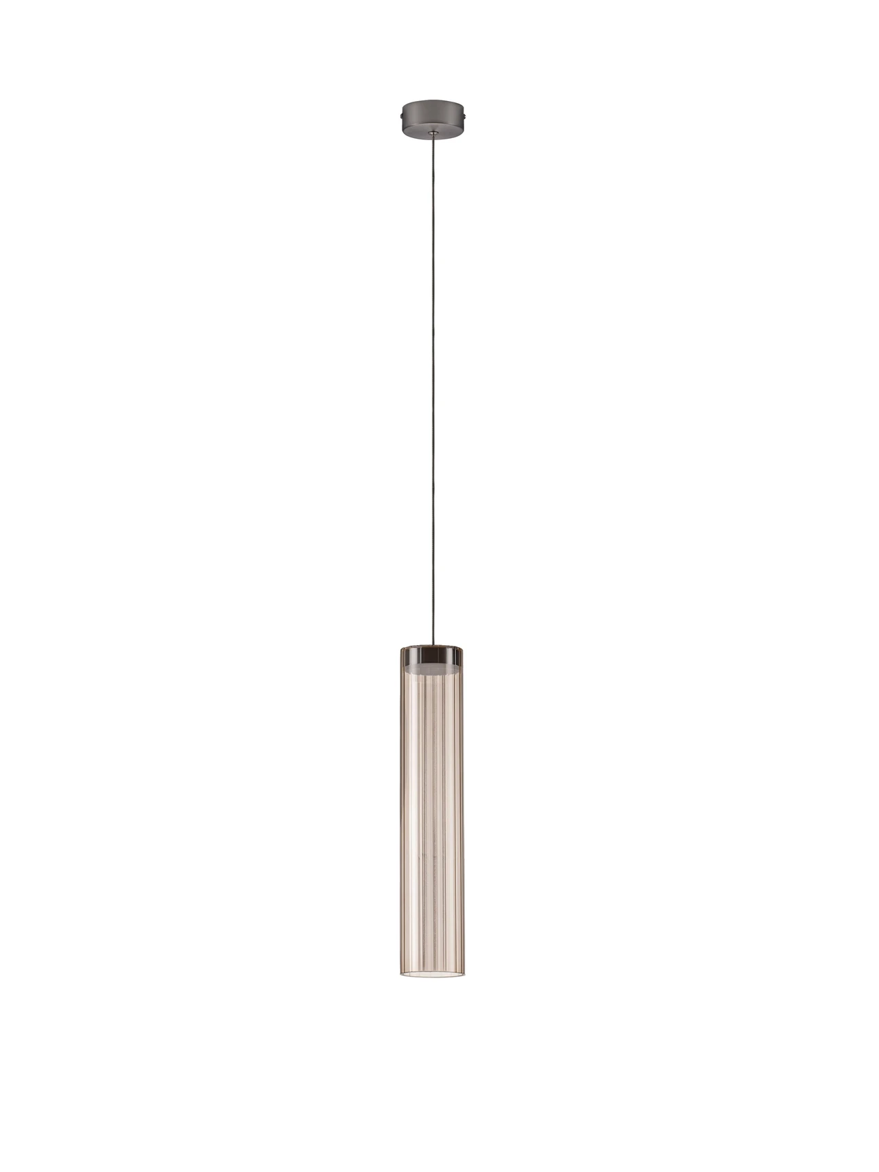 Κρεμαστό Μονόφωτο BRIELLE LED 6W 3000K 8cm Μόκα-Ανθρακί