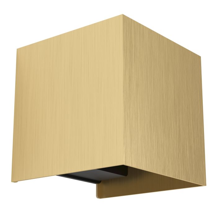 Απλίκα Τοίχου Κύβος VALMONTONE LED 2×1.5W 3000K 10cm Ορειχάλκινο
