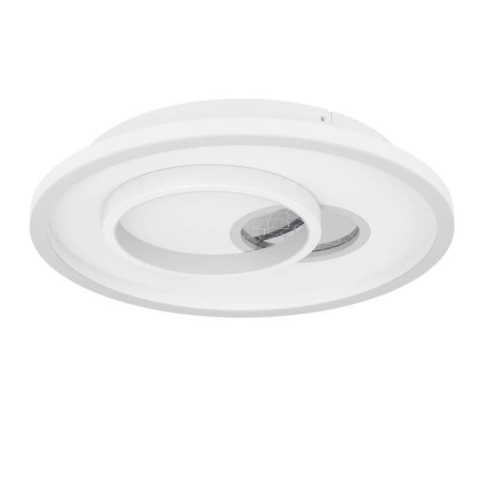 Πλαφονιέρα Στρόγγυλο TIRIOLO LED 14+8.5W 4000K 38cm Λευκό-Ασημί