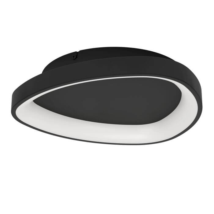 Πλαφονιέρα LORETELLO LED 12W 2700-6500K 35cm Μαύρο με Τηλεχειριστήριο CCT
