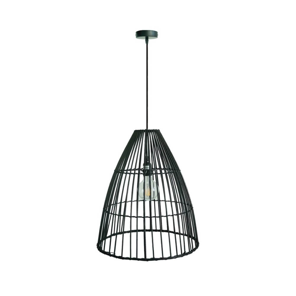 Κρεμαστό Μονόφωτο Jan LED Ε27 20W 45x50cm Μαύρο VK/03126PE/45