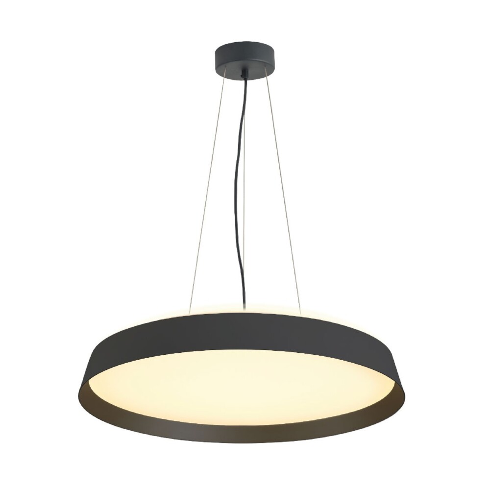 Κρεμαστό Φωτιστικό Eleso LED 92W 3000K Πάνω-Κάτω Δ:80cm Μαύρο VK/04570/PE/B/W/80