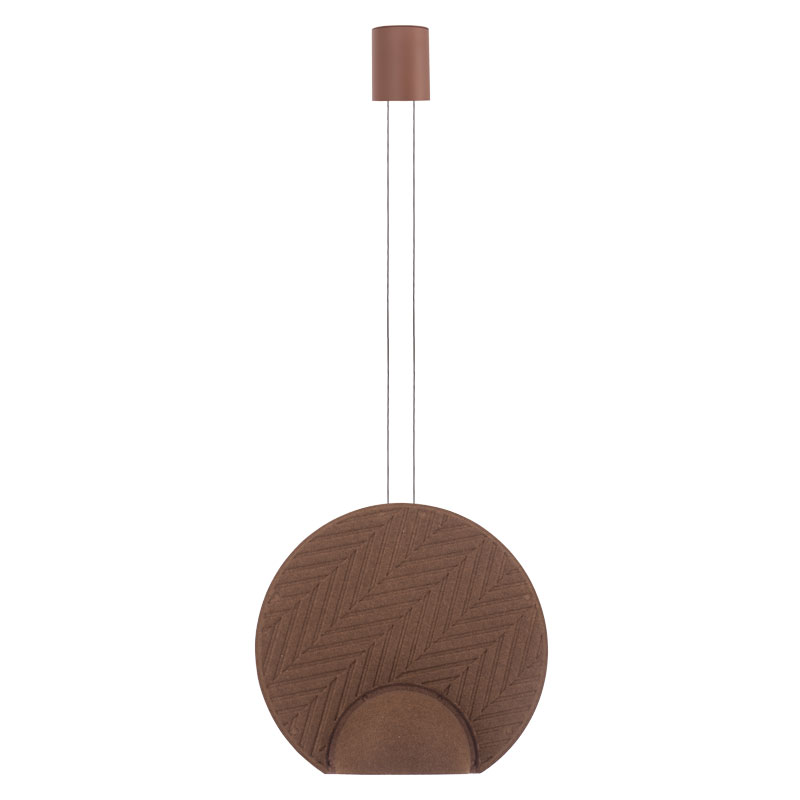 Κρεμαστό Πολύφωτο ECHO LED 13W 2700/3000K Μ:40cm Καφέ με Ακουστικό Πάνελ