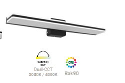 Απλίκα Πινάκων Mars LED 24W 3000/4000K 60cm Μαύρο