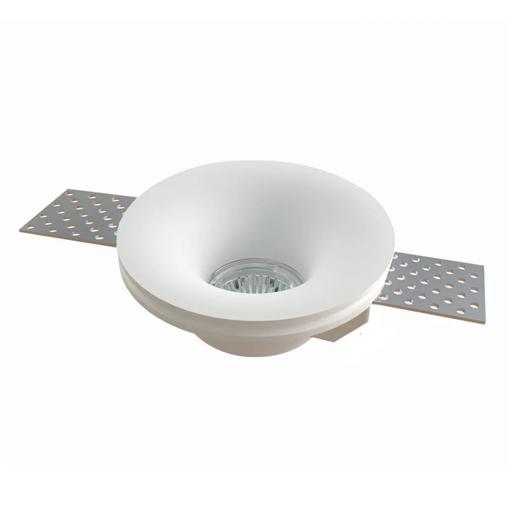 Χωνευτό Σποτ Γύψινο Στρογγυλό Plaster GU10 35W 13cm Λευκό