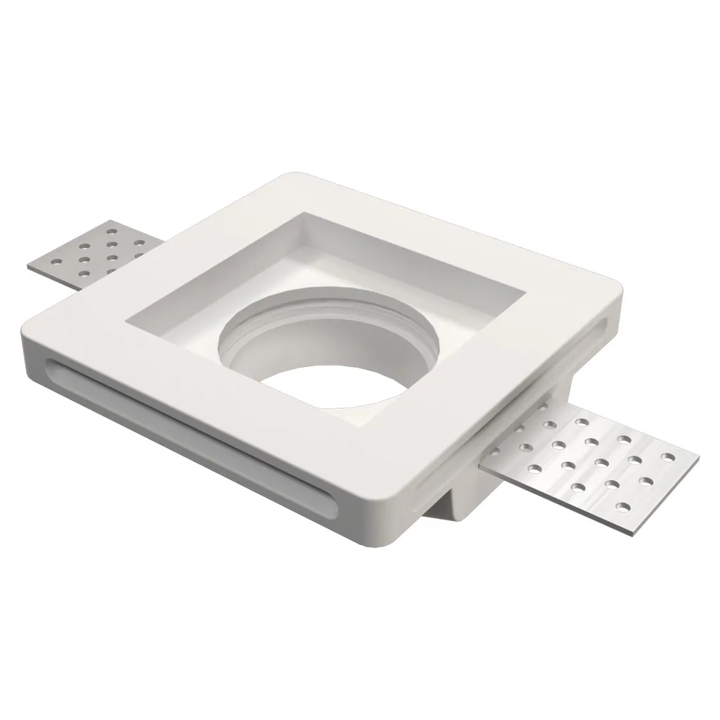 Χωνευτό Σποτ Γύψινο Τετράγωνο Plaster GU10 35W 10cm Λευκό