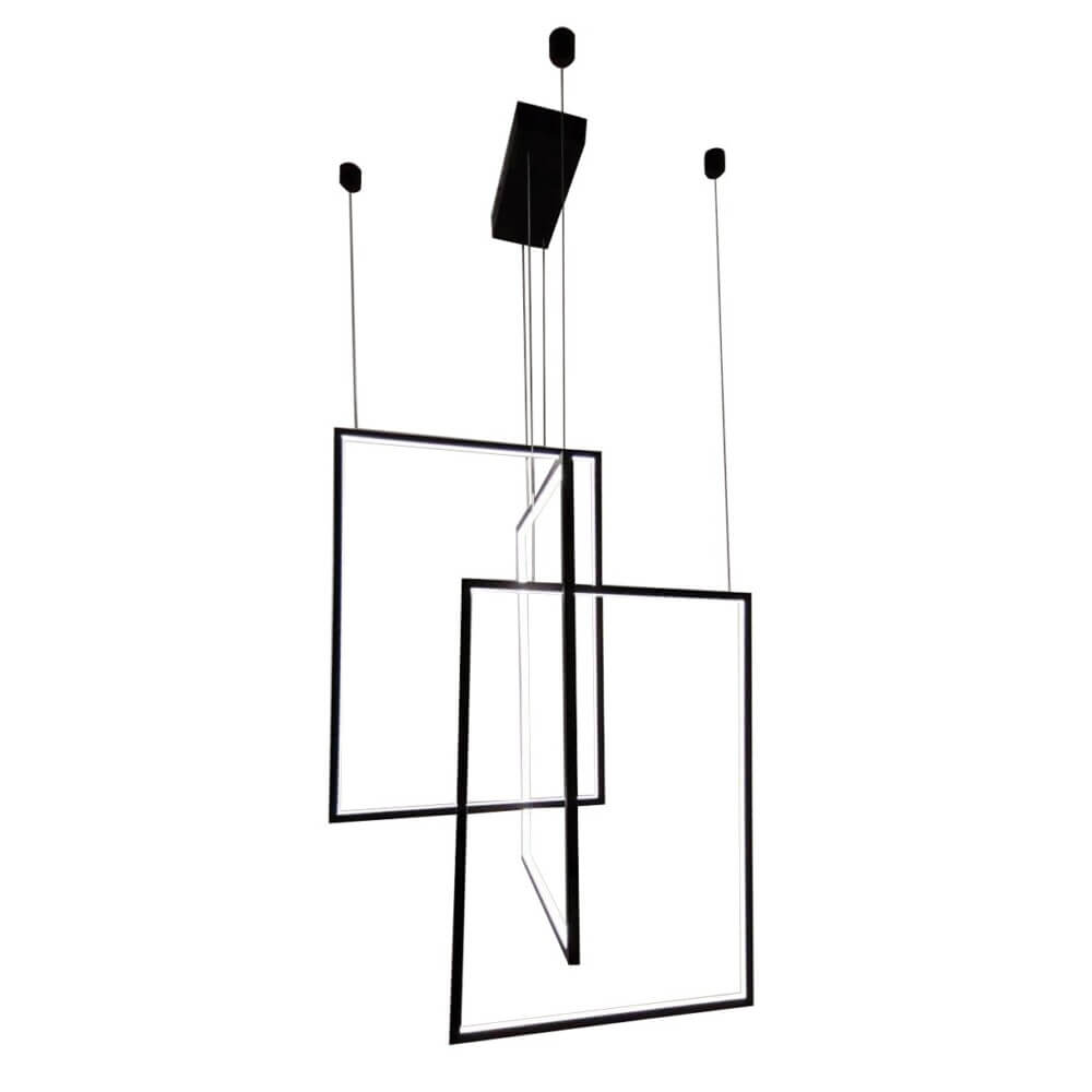 Φωτιστικό Κρεμαστό Nori LED 100W 3000K 52x73cm Μαύρο VK/04414PE/B/W