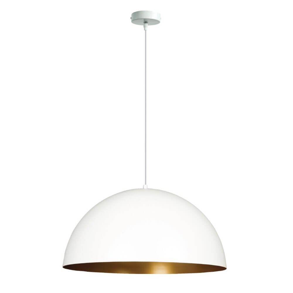 Φωτιστικό Μονόφωτο Nobu LED Ε27 20W 50cm Λευκό-Χρυσό VK/03153/PE/50/W-GD