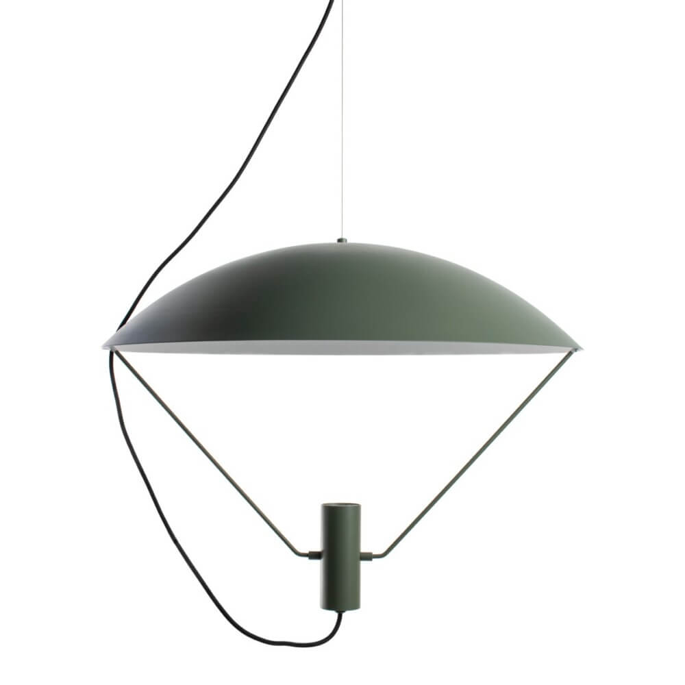 Κρεμαστό Μονόφωτο Kasa LED GU10 12W 65cm Πράσινο-Λευκό VK/04256PE/GR