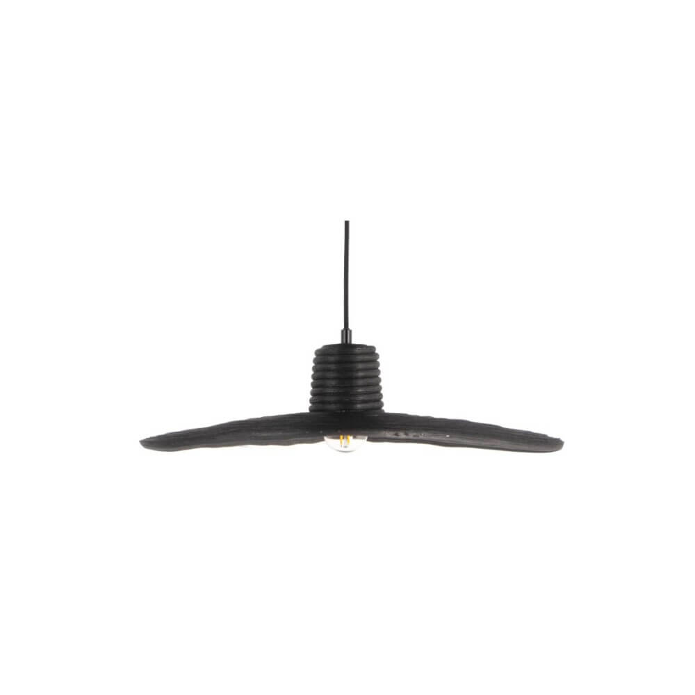Κρεμαστό Φωτιστικό Planto LED Ε27 20W 60cm Ραττάν-Μαύρο VK/03320/PE/B/60