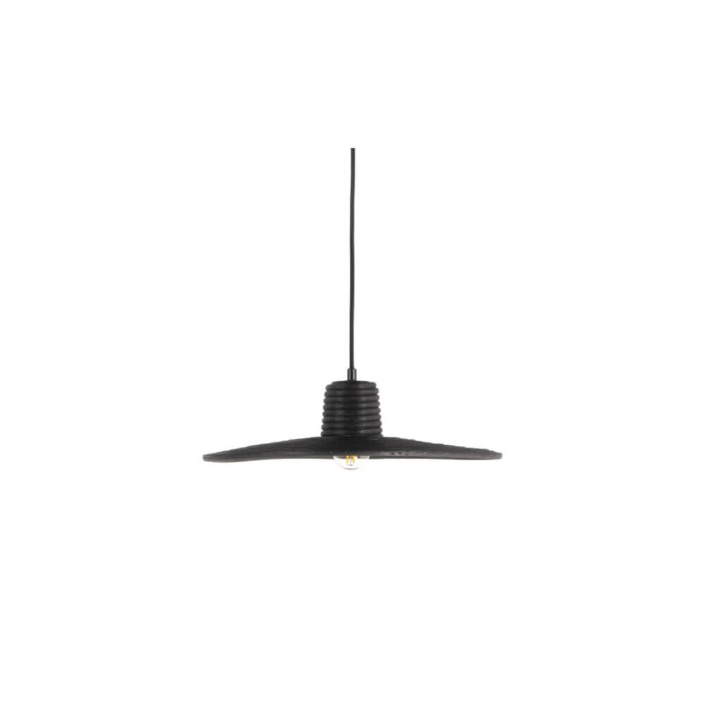 Κρεμαστό Φωτιστικό Planto LED Ε27 20W 45cm Ραττάν-Μαύρο VK/03320/PE/B/45