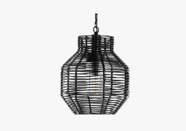Εξωτερικό Κρεμαστό Φωτιστικό Berd LED E27 20W 40cm Μαύρο VK/01126/PE/B/40