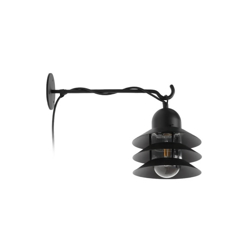 Εξωτερική Απλίκα Τοίχου VANT LED E27 20W 22cm Μαύρο VK/01122/WA/B