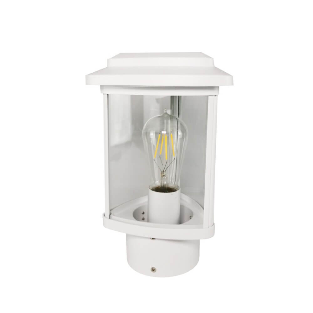 Φανάρι Δαπέδου Tes LED Ε27 20W 10cm Λευκό IP23 VK/03203/30/W