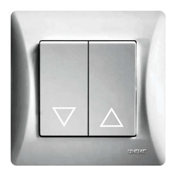 Μπουτόν Ρολλών 2M H-SERIES 10A/250V Ασημί
