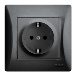 Πρίζα Σούκο Ασφαλείας 2M H-SERIES 16A/250V Μαύρο