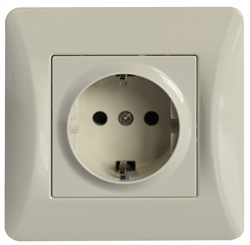 Πρίζα Σούκο Ασφαλείας 2M H-SERIES 16A/250V Ιβουάρ