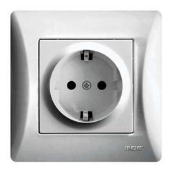 Πρίζα Σούκο Ασφαλείας 2M H-SERIES 16A/250V Ασημί