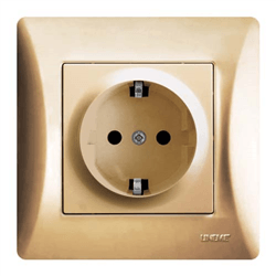 Πρίζα Σούκο Ασφαλείας 2M H-SERIES 16A/250V Χρυσό