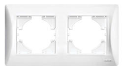 Πλαίσιο Διπλό PVC Οριζόντιο H-Series 15.5×8.5cm Λευκό