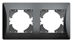 Πλαίσιο Διπλό PVC Οριζόντιο H-Series 15.5×8.5cm Μαύρο