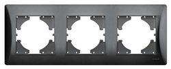 Πλαίσιο Τριπλό PVC Κάθετο H-Series 8.5×22.8cm Μαύρο