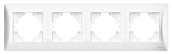 Πλαίσιο Τετραπλό PVC Κάθετο H-Series 8.5x30cm Λευκό