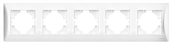 Πλαίσιο Πενταπλό PVC Κάθετο H-Series 8.5x37cm Λευκό