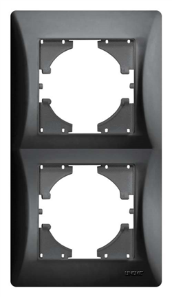Πλαίσιο Διπλό PVC Κάθετο H-Series 8.5×15.5cm Μαύρο