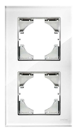 Πλαίσιο Διπλό Γυάλινο Κάθετο H-Series 8.5×15.5cm Λευκό