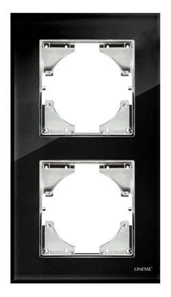 Πλαίσιο Διπλό Γυάλινο Κάθετο H-Series 8.5×15.5cm Μαύρο