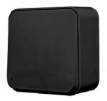 Μπουτόν Μονό Εξωτερικής Τοποθέτησης 2M S-SERIES 10A IP20 Μαύρο