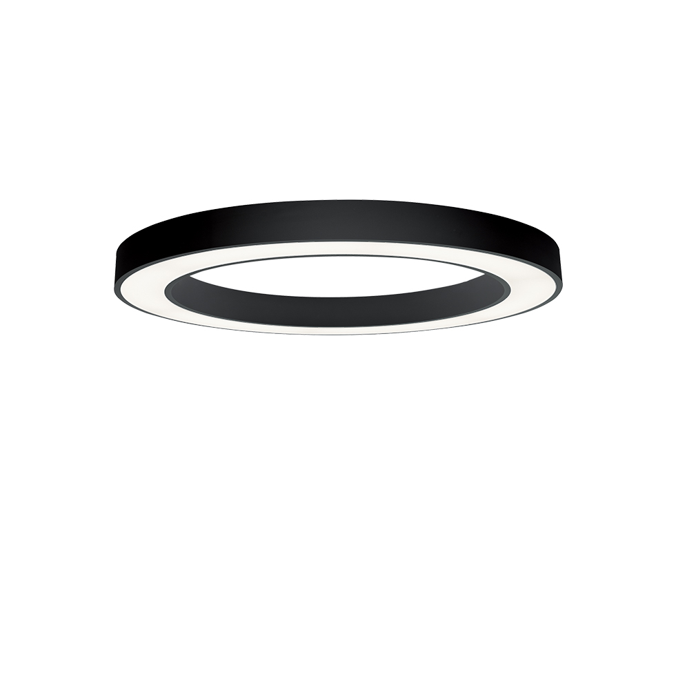 Πλαφονιέρα APOLLO LED 38W 3000K 50cm Μαύρο