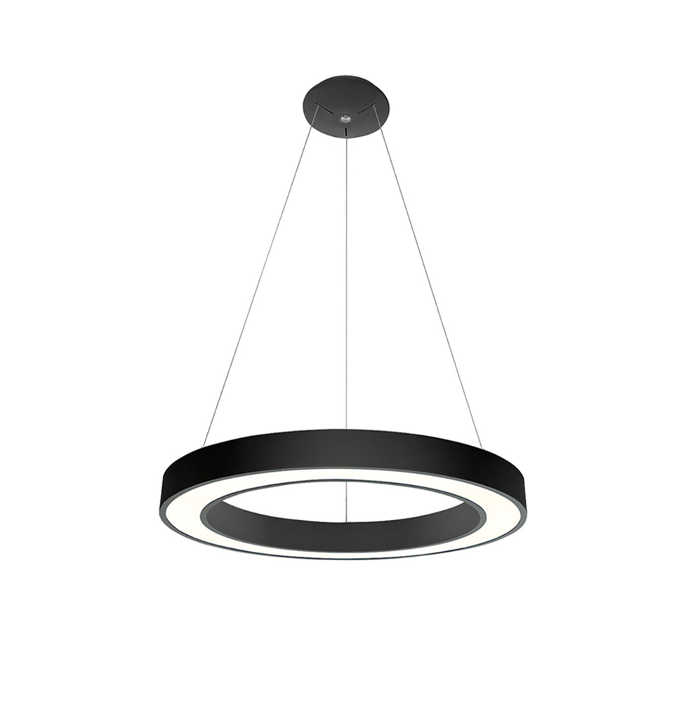 Κρεμαστό Μονόφωτο APOLLO LED 38W 3000K 50cm Μαύρο