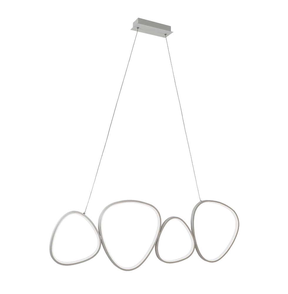 Κρεμαστό Φωτιστικό σε Ράγα Helix LED 50W 3000K 104cm Ασημί