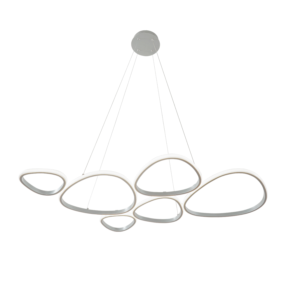 Κρεμαστό Φωτιστικό Helix LED 61W 3000K 107cm Ασημί