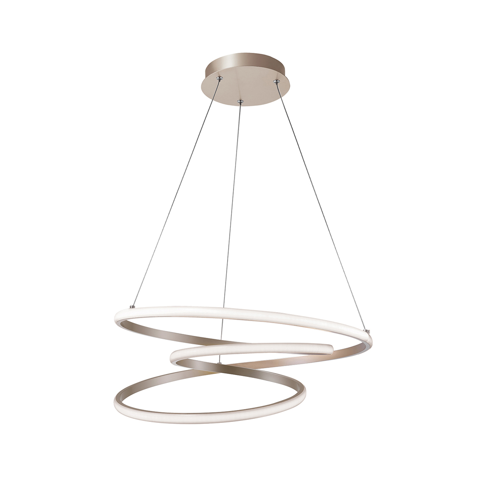 Κρεμαστό Μονόφωτο CORT LED 40W 3000K 52cm Ασημί