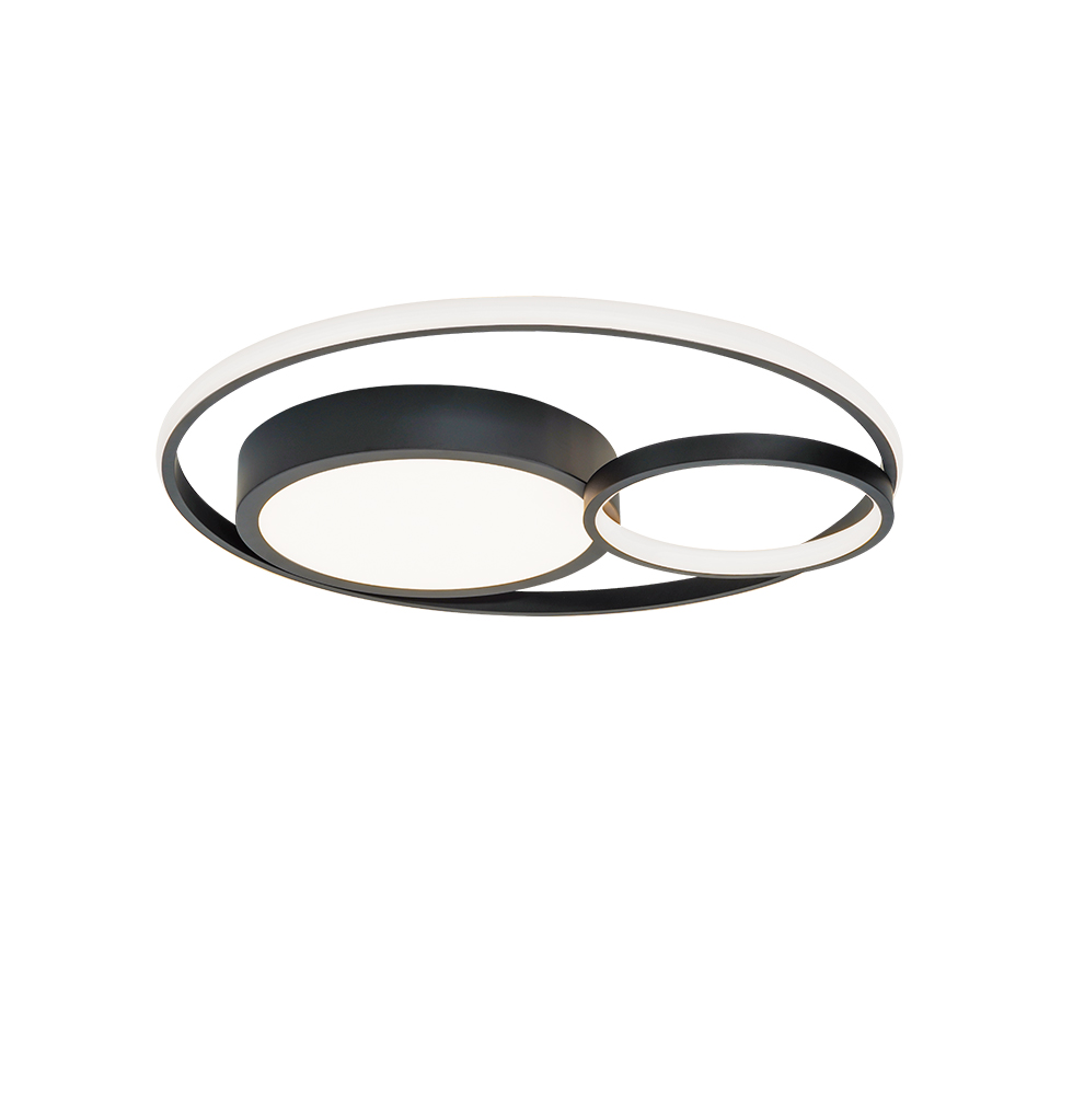 Φωτιστικό Οροφής Karon LED 36W 3000K Δ:53cm Μαύρο