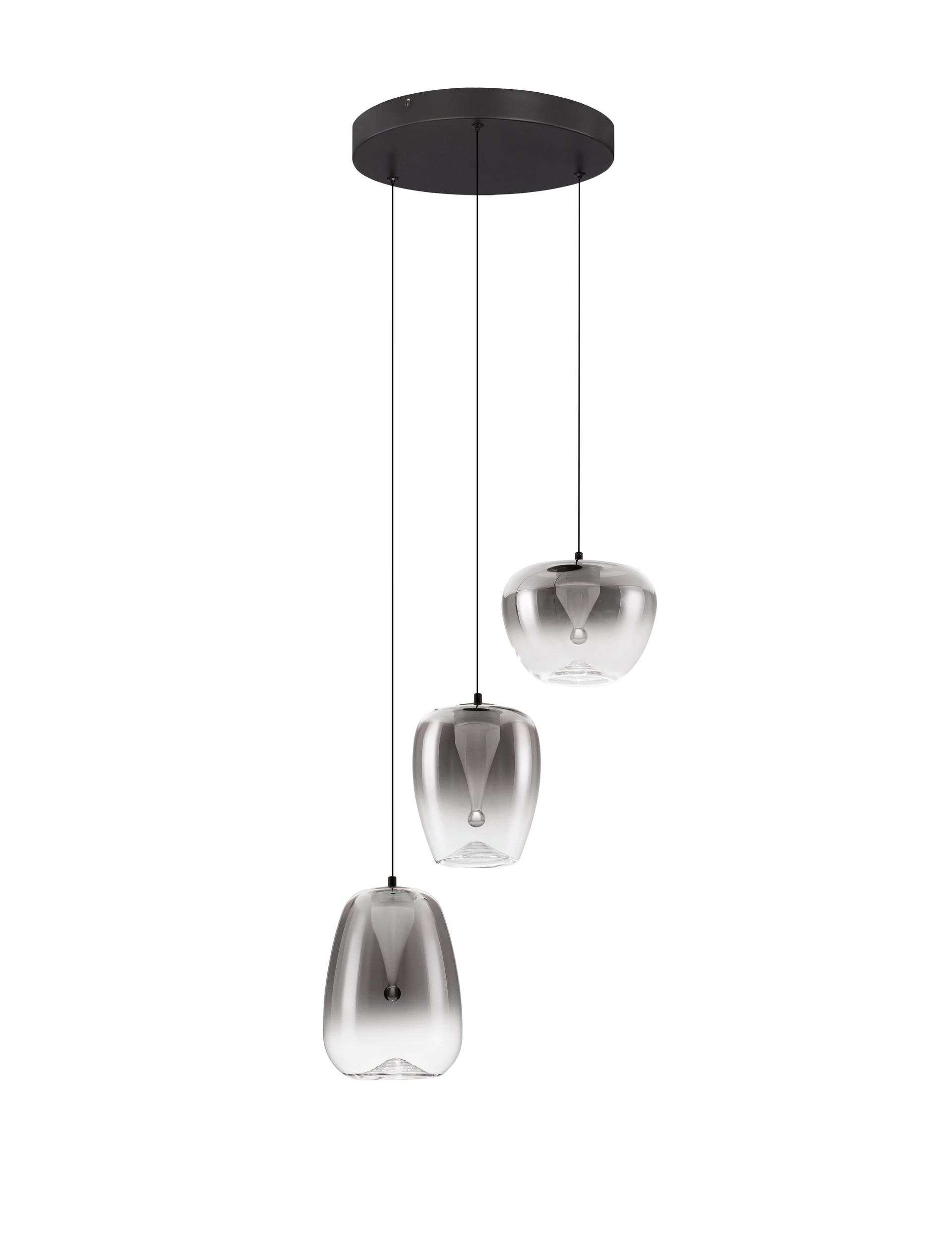Κρεμαστό Τρίφωτο OBLO LED 10W 3000K 41cm Γκρι