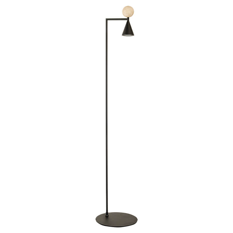 Επιδαπέδιο Φωτιστικό MARA LED 8W 3000K Υ:141cm Πέτρα-Μαύρο