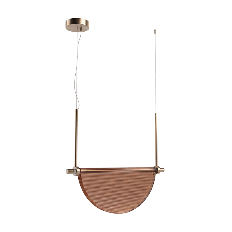 Κρεμαστό Φωτιστικό VERSA LED 13W 2700/3000K Triac 60cm σε Καφέ Γυαλί