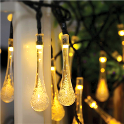 Γιρλάντα Σταγώνες Jolylight LED 1.45W 20L 4.5V Θερμό 3m Μαύρο