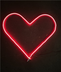 Flex Φωτοσωλήνα Καρδιά Jolylight Neon LED 100L/m Κόκκινο Φως 50cm