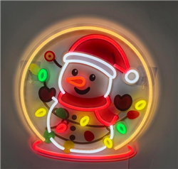 Mini Φωτοσωλήνα Χιονάνθρωπος Jolylight Neon LED 100L/m Multi Φως 40x39cm