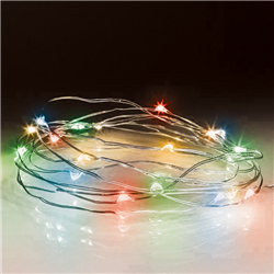 Σύρμα Jolylight LED 30L Multi Φως Μπαταρίας 3m Ασημί