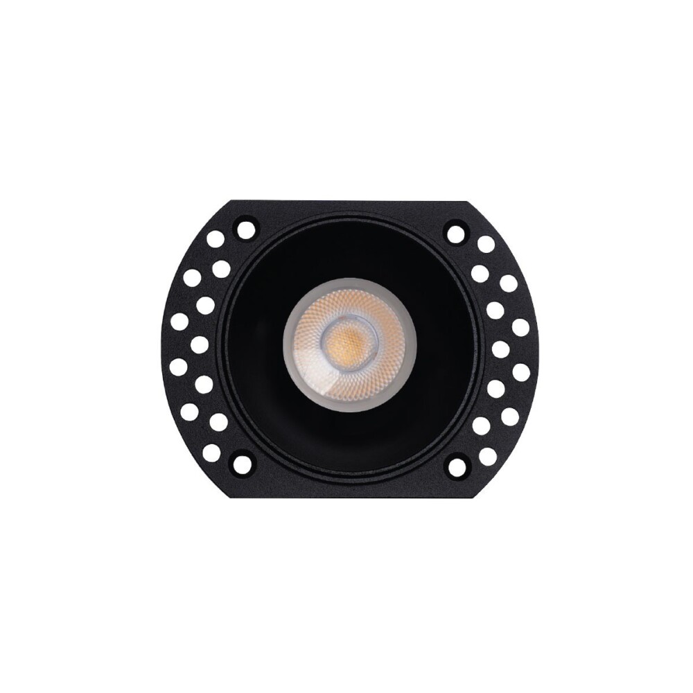 Σποτ Χωνευτό Σταθερό Hudi GU5.3 ΜΑΧ 12W Δ:10.6cm Trimless Μαύρο