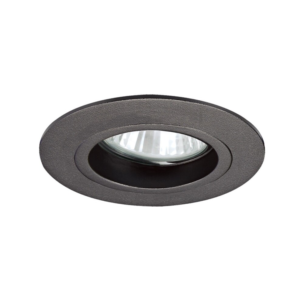 Σποτ Χωνευτό Σταθερό Woof GU5.3 ΜΑΧ 12W Δ:9cm Στρογγυλό Μαύρο