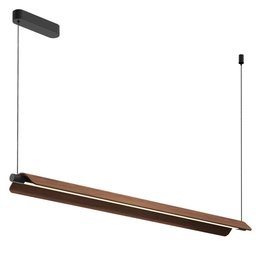 Κρεμαστό Γραμμικό Halo LED 20W 3000K L:128cm Καρυδιά VK/04679/PE/D/WW-BW/W