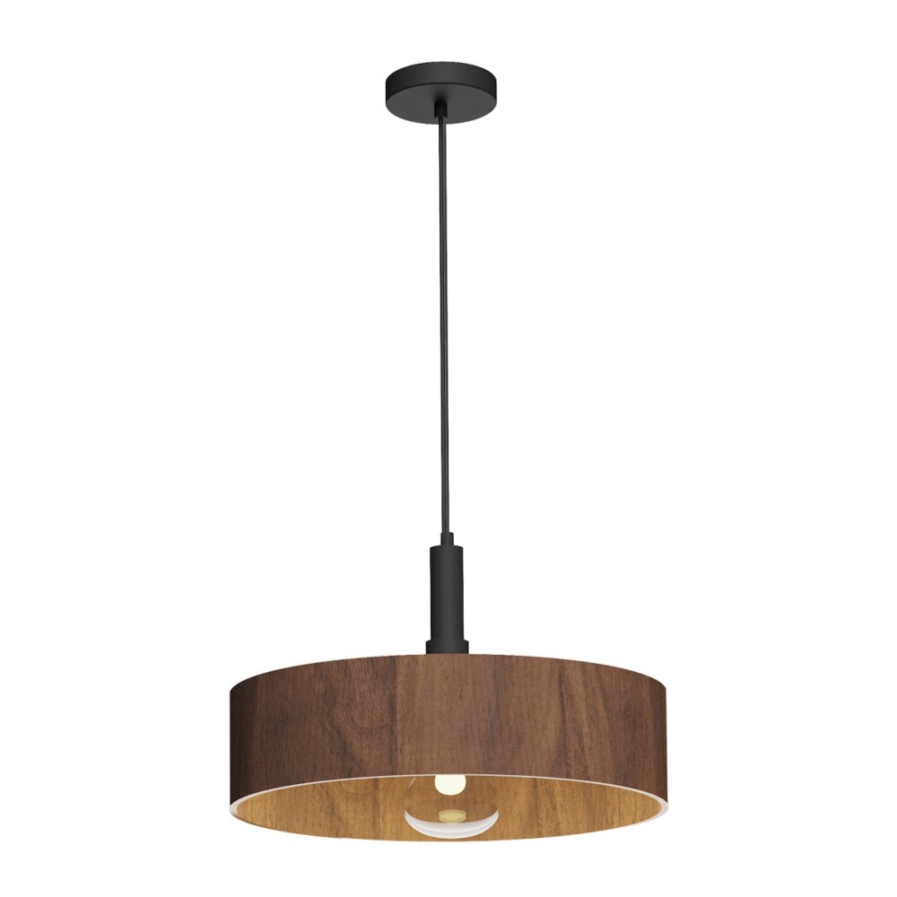 Κρεμαστό Μονόφωτο Halo E27 20W Δ:40cm Καρυδιά VK/03349/PE/WW/40
