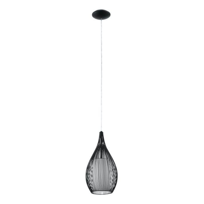 Κρεμαστό Μονόφωτο RAZONI E27 60W Δ:19cm Μαύρο